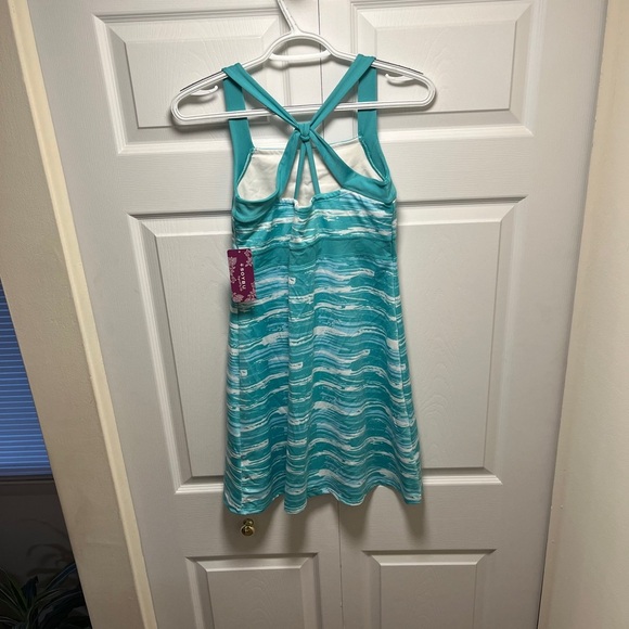 Soybu Turquoise Striped Dress - Picture 2 of 7